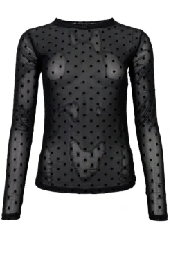 Sale Bcjennie Dotted Mesh Blouse Bluser & Skjorter