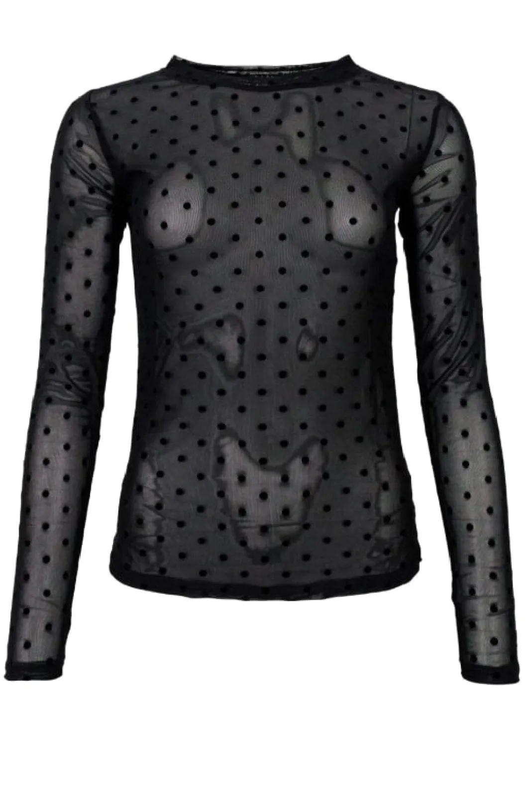 Sale Bcjennie Dotted Mesh Blouse Bluser & Skjorter