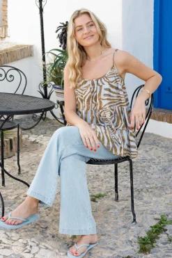Black Colour Sæt 🛍️|T-Shirts & Toppe<Bcluna Flare Strap Top 39225