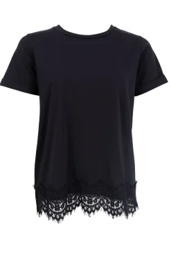 Black Colour T-Shirts & Toppe<Bcmay Ss Lace Tee 40920