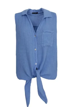Black Colour Bluser & Skjorter|Ammevenligt Tøj<Bcmelina Sleeveless Tie Shirt 40911