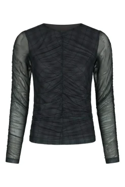 Neo Noir Sæt 🛍️|Bluser & Skjorter<Bea Check Mesh Blouse 167294