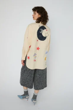 Online Bead Embellished Shirthc54-2336 Bluser & Skjorter