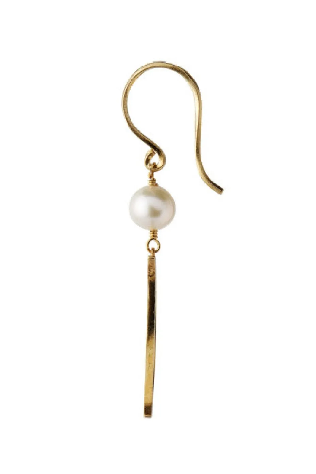 Stine A Øreringe<Bella Moon Earring With Pearl Goldenen
