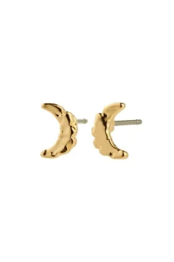 Pilgrim Øreringe<Between Moon Earrings Gold-plated 262532003