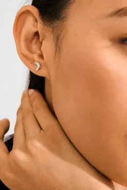 Sale Between Moon Earrings Silver-plated 262536003 Øreringe