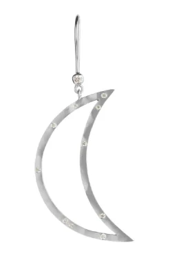 Stine A Øreringe<Big Bella Moon With Stones Earring Silver