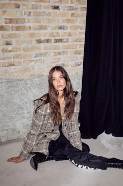 Discount Blanket Check Blazer HL10270 Blazere