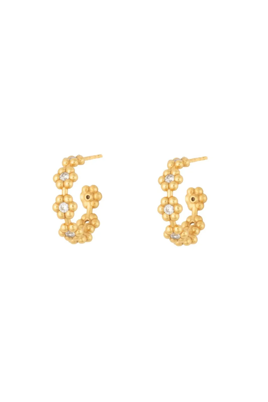 Online Bloom Hoop Earrings VJ244-UEG Øreringe