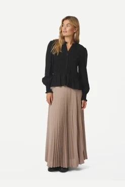 Neo Noir Nederdele<Boni Simple Plisse Skirt 166495