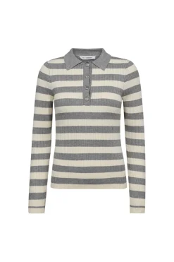 Co´Couture Bluser & Skjorter<Bonnycc Stripe L/S Polo Knit 42009