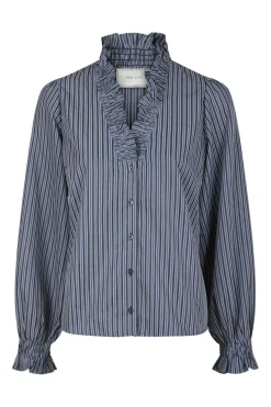 Hot Brielle Twill Stripe Shirt Bluser & Skjorter|Ammevenligt Tøj