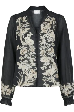 Online Brise Printed Voile Blouse Bluser & Skjorter|Ammevenligt Tøj