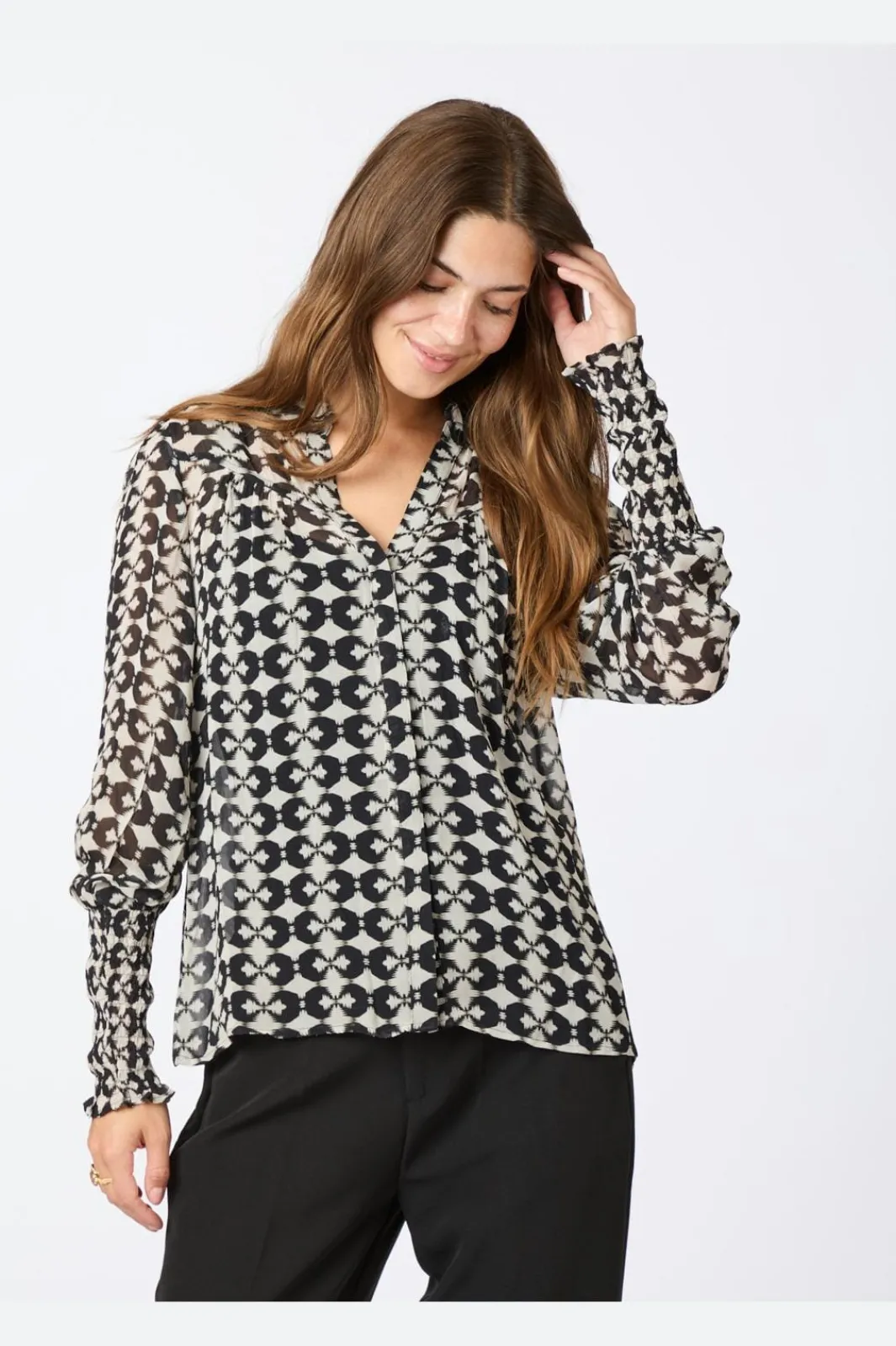 Discount Camisa Graphic Print Blouse Bluser & Skjorter|Ammevenligt Tøj