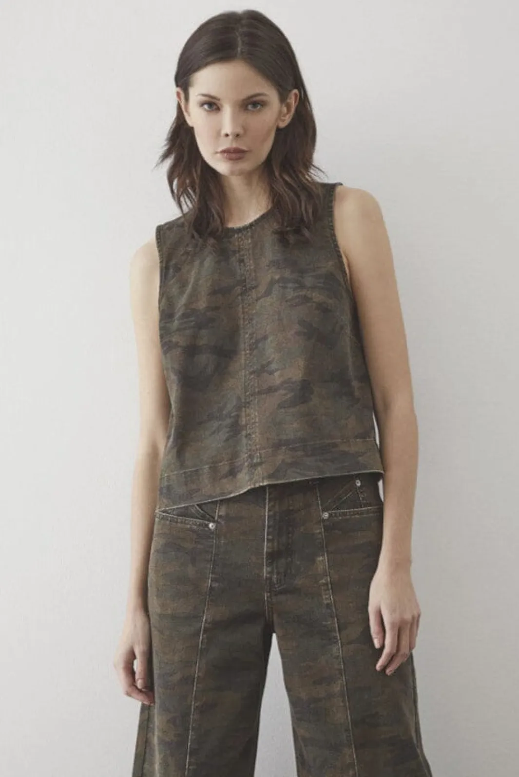 Co´Couture T-Shirts & Toppe<Camoucc Denim Top 35908