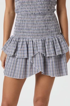 Neo Noir Sæt 🛍️|Nederdele<Carin Double Check Skirt 165124
