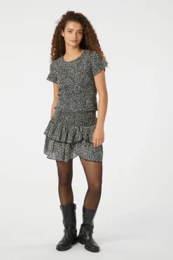 Neo Noir Nederdele<Carin Flower Check Skirt 164692