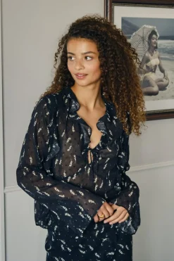 Neo Noir Bluser & Skjorter|Sæt 🛍️<Carola Flower Branch Blouse