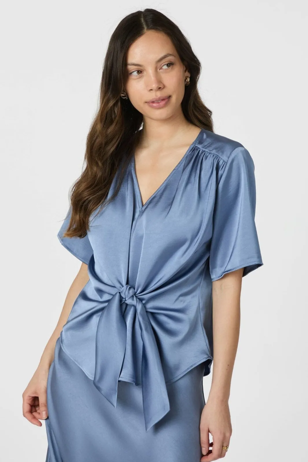 Neo Noir Bluser & Skjorter<Casadia Heavy Sateen Blouse 165695