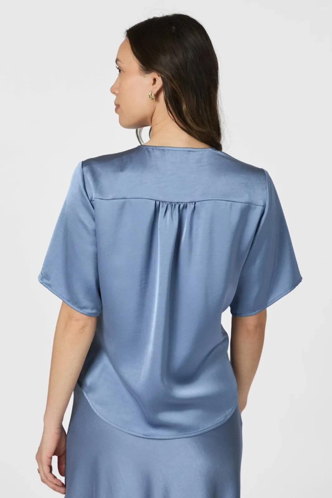 Neo Noir Bluser & Skjorter<Casadia Heavy Sateen Blouse 165695