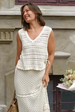 Clearance Catana Crochet Knit Top 165990 Veste