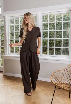 Clearance Celina Structure Pants 167306 Sæt 🛍️|Jakkesæt