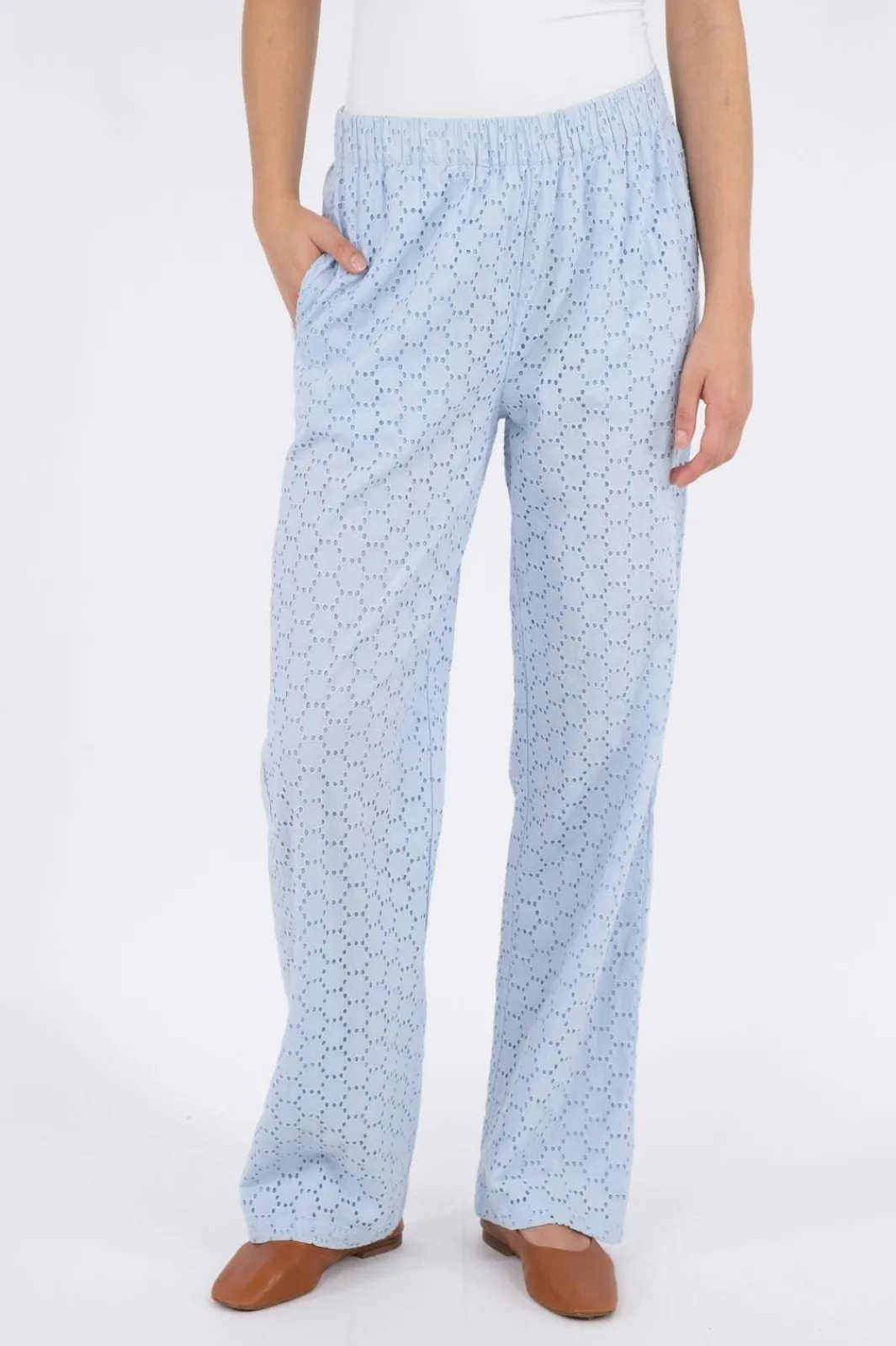 Outlet Claira Broiderie Pants Bukser, Jeans & Leggings