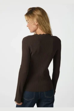 Neo Noir Bluser & Skjorter|Ammevenligt Tøj<Clara Stitch Knit Blouse 164484
