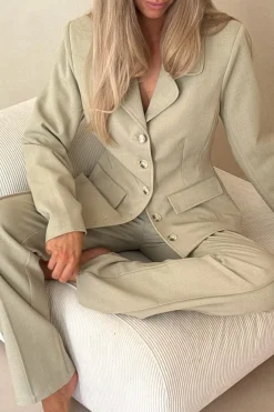 New Claraic Blazer A23904 Sæt 🛍️|Jakkesæt