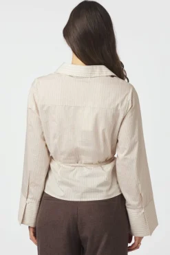 Neo Noir Bluser & Skjorter|Ammevenligt Tøj<Clarida Rose Stripe Shirt 166504
