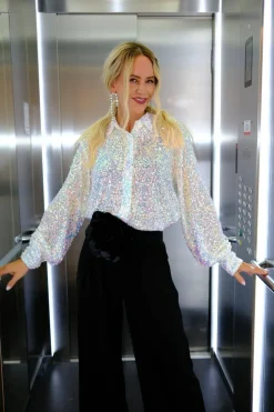 Hot Classy Sequins Shirt Bluser & Skjorter