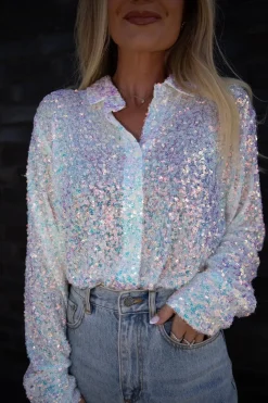 Hot Classy Sequins Shirt Bluser & Skjorter