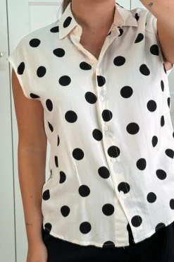 Outlet Cleo Polka Dot Blouse Bluser & Skjorter|Ammevenligt Tøj