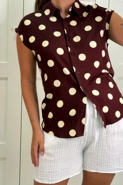 A-bee Bluser & Skjorter|Ammevenligt Tøj<Cleo Polka Dot Blouse
