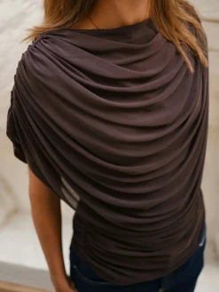 Neo Noir T-Shirts & Toppe<Cottuna Drapy Mesh Top 167205