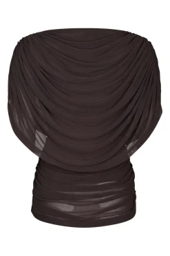 Neo Noir T-Shirts & Toppe<Cottuna Drapy Mesh Top 167205
