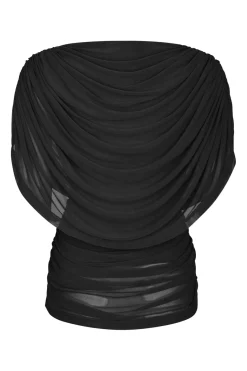 Neo Noir T-Shirts & Toppe<Cottuna Drapy Mesh Top 167205