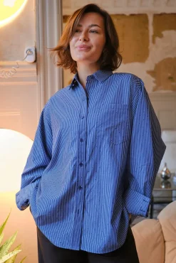 Best Dalma B Stripe Stone Shirt 164520 Bluser & Skjorter|Ammevenligt Tøj