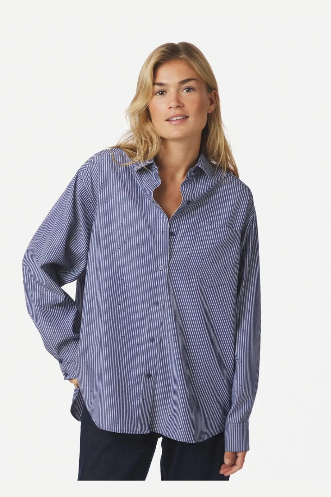 Best Dalma B Stripe Stone Shirt 164520 Bluser & Skjorter|Ammevenligt Tøj