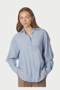 Neo Noir Bluser & Skjorter|Ammevenligt Tøj<Dalma Dori Mini Stripe Shirt 167460