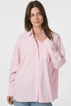 Online Dalma Soft Stripe Stone Shirt 166553 Bluser & Skjorter|Ammevenligt Tøj
