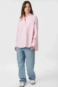 Online Dalma Soft Stripe Stone Shirt 166553 Bluser & Skjorter|Ammevenligt Tøj