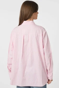 Online Dalma Soft Stripe Stone Shirt 166553 Bluser & Skjorter|Ammevenligt Tøj