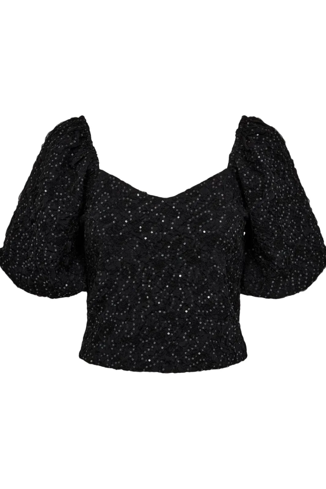 Best Dazzy Crease Sequin Top HL10379 T-Shirts & Toppe