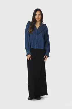 Neo Noir Bluser & Skjorter|Ammevenligt Tøj<Degas Denim Blouse 166229