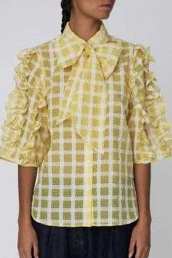 Stella Nova Bluser & Skjorter<Delicate Checked Frill Shirtde52-1170