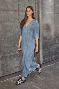 Discount Denim Hem Dress HL10226 Kjoler