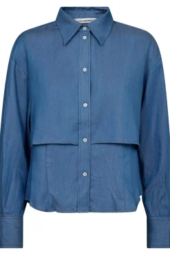 Co´Couture Bluser & Skjorter|Ammevenligt Tøj<Denimcc Double Layer Shirt 35741