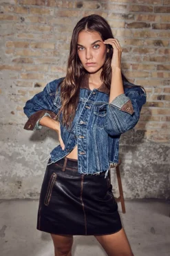 Haute L'Amitié Overtøj & Jakker<Denize Crop Denim Jacket HL10440