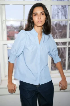 Neo Noir Bluser & Skjorter|Ammevenligt Tøj<Diana B Stripe Stone Blouse 164327